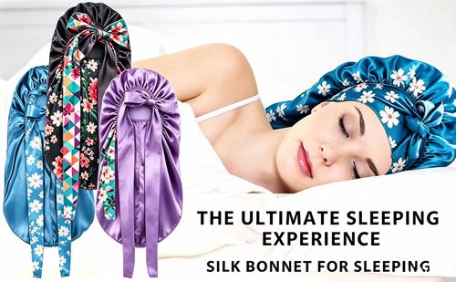 3 counts Bonnets for Black Women Braid Bonnet, Soft and Breathable,Large Long Satin Bonnet for Braids, Natural Curly Hair,Silk Bonnet with Stretchy Tie Band Sleep Cap Hair Haircare Heatless。