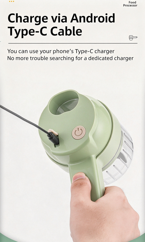 Give away a whisk！Kitchen Must-Have: The Four-in-One Electric Kitchen Cutting Tool - Save 90% of Preparation Time! Wireless Garlic Slicer and Blender, effortlessly and quickly prepare family meals.