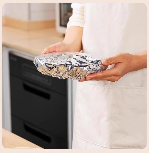 100PCS Disposable Aluminum Foil Food Covers, Kitchenware Cookware Accessory for Home Dining Table Food Containers, High-Quality Heat Retention and Freshness Preservation