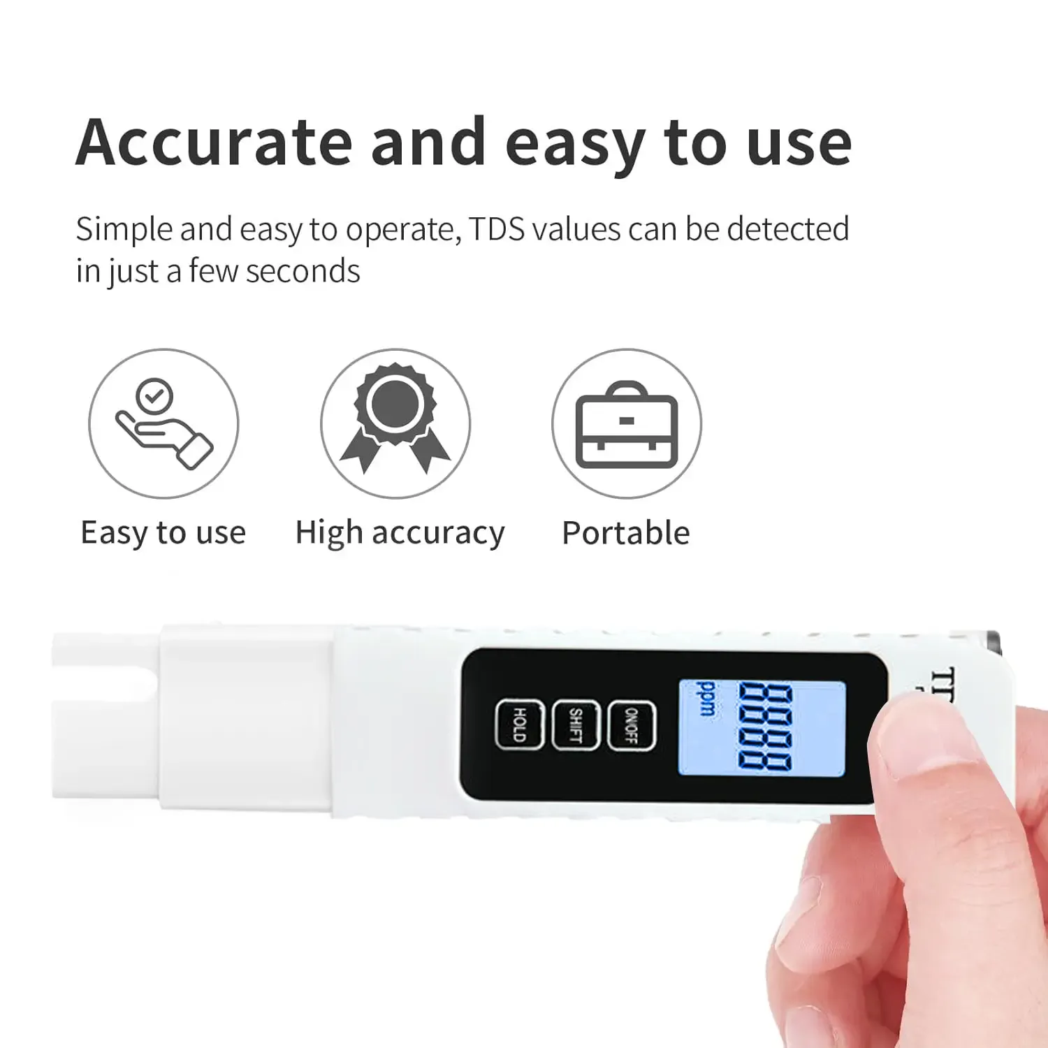 2pcs 4-in-1 Digital TDS Water Quality Tester - Measures TDS, EC, Temperature °C-°F | 0-9990 ppm Range | Home & Garden Tool for Modern Inflatable Pools