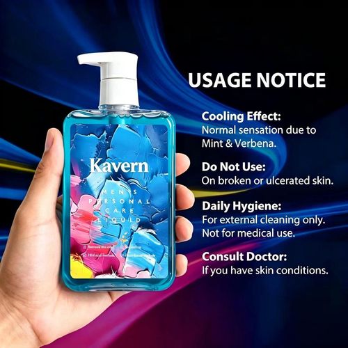 Kavern Men's Private Care Set - Plant-based body care with balanced pH, gentle formula, fragrant scent, effectively reduces body odor, soothes itching, and provides long-lasting freshness. Essential item for any man.