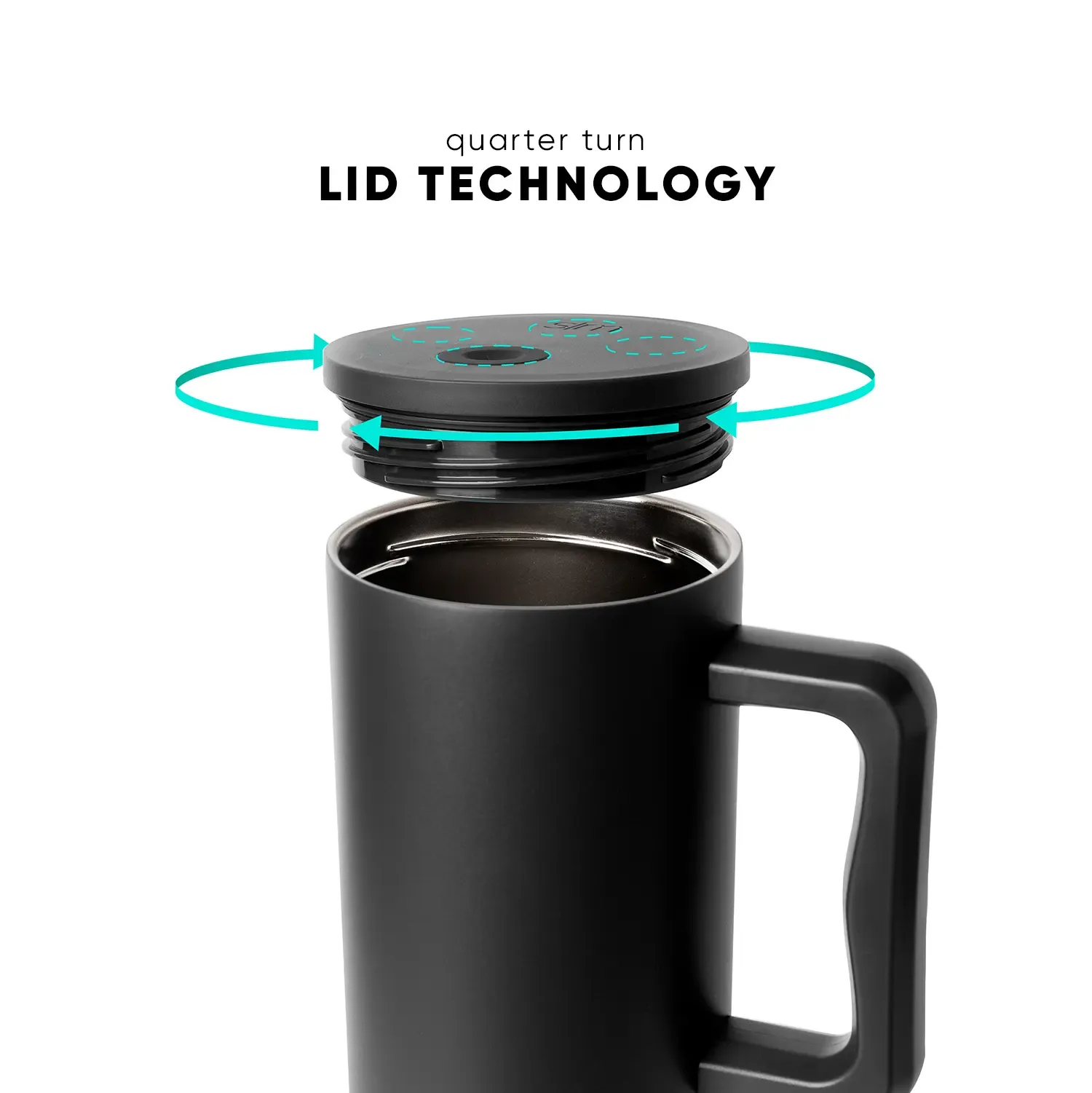 1200ml Large Capacity-Simple Modern 40oz Trek Tumbler with Handle and Straw Lid - Vacuum Insulated Stainless Steel, Reusable, Cupholder Friendly