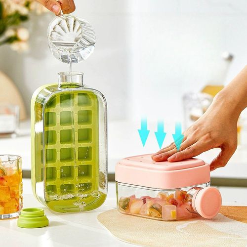 800ml Soft Silicone Ice Cube Mold – Easy-Release Reusable Food-Grade Ice Tray, Zero Touch Press for Effortless Removal, Perfect for Cold Drinks, Cocktails & Desserts, Dishwasher Safe, Essential Kitchen Bar Accessory for Daily Use