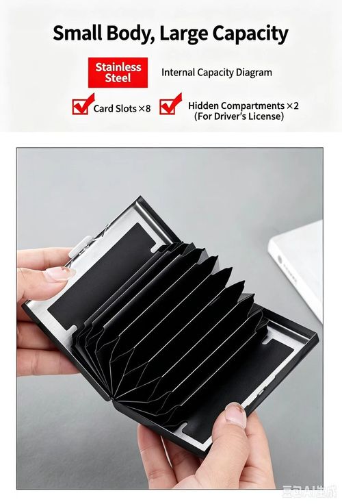 Your Cards,Your Cash, Fully Protected – Premium RFID Blocking Stainless Steel Credit Card Holder with 10 Card Slots   Accordion Design – Compact Anti-Theft Metal Wallet for Men and Women    Fits Drivers License