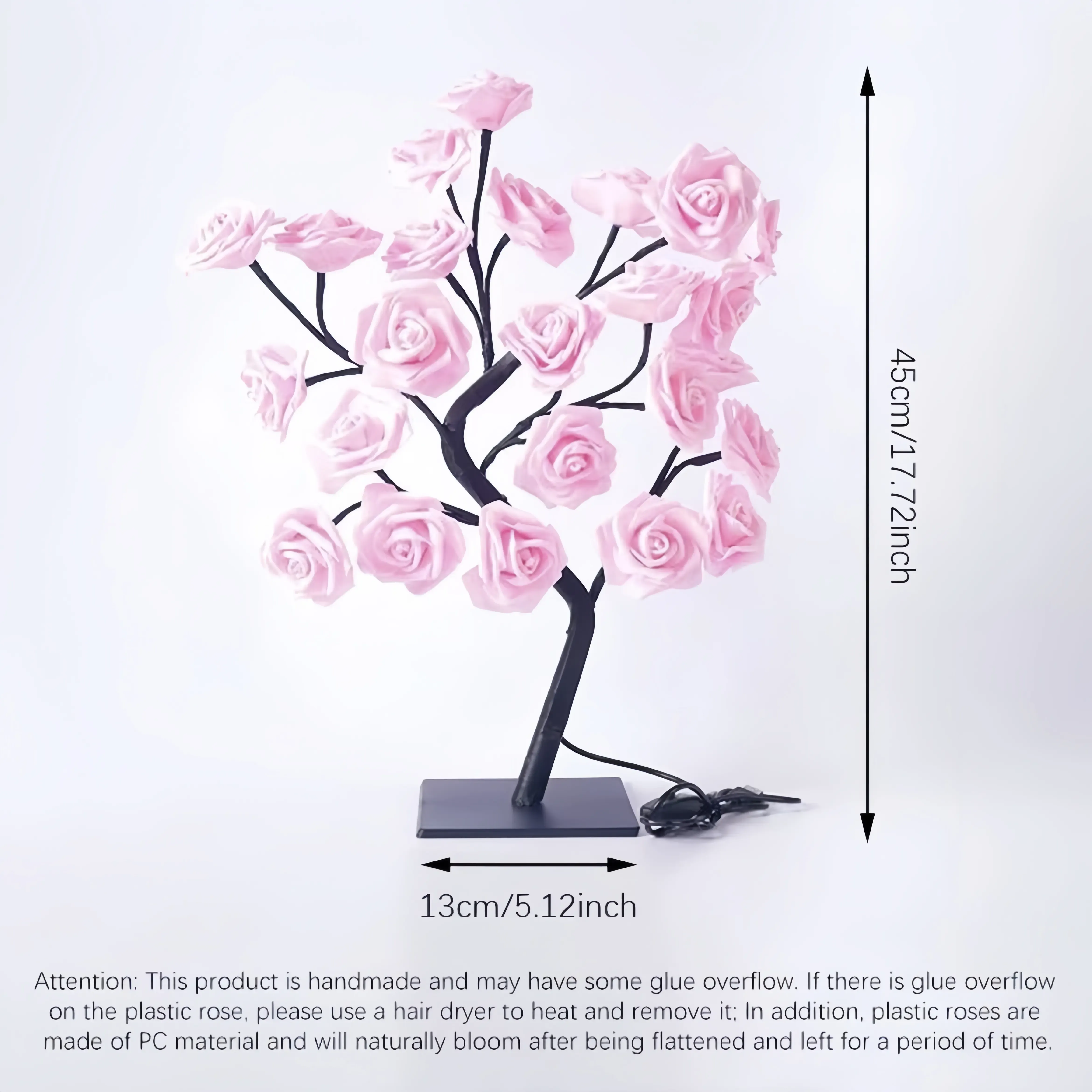 Rose-shaped night light, USB-powered, table lamp, bedroom lighting, holiday decorative lights, home decor, Valentine's Day gift, Mother's Day gift, home decor lighting