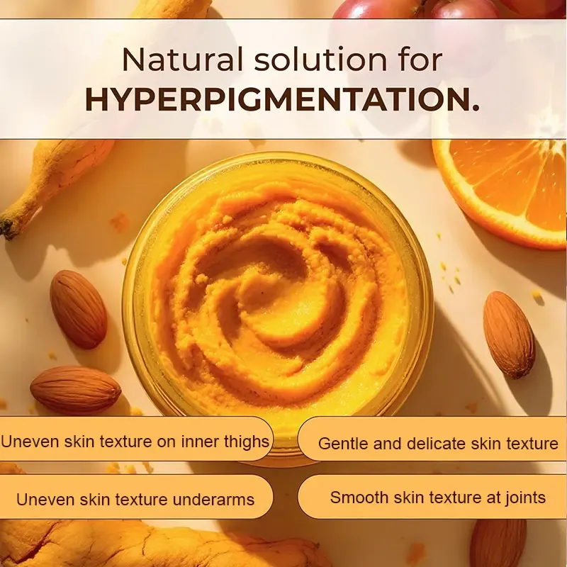 Turmeric Nourishing Scrub 280g - Infused with natural turmeric extract and moisturizing ingredients. Gently exfoliates while deeply hydrating the skin, leaving it smooth, supple, and radiant.