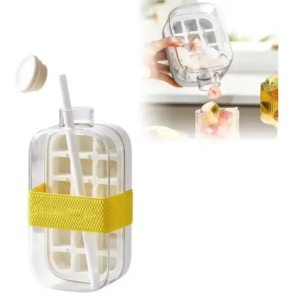 800ml Soft Silicone Ice Cube Mold – Easy-Release Reusable Food-Grade Ice Tray, Zero Touch Press for Effortless Removal, Perfect for Cold Drinks, Cocktails & Desserts, Dishwasher Safe, Essential Kitchen Bar Accessory for Daily Use