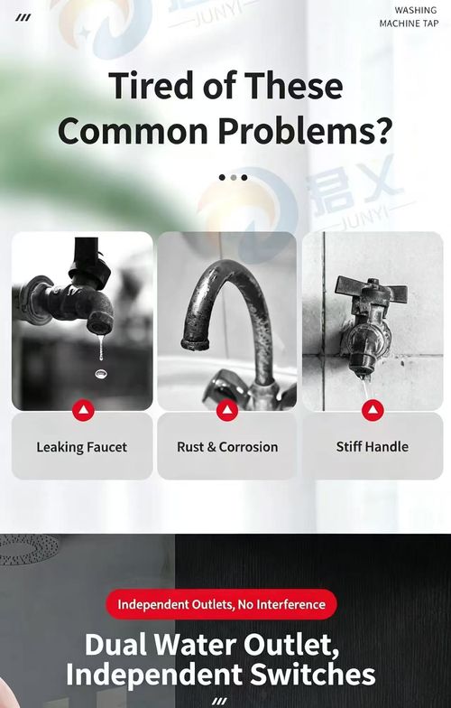 Half-price offer-Orange Model B Dual‑Outlet Water Faucet, Wall Mount One In Two Out Tap with Ceramic Valve for Washing Machine Mop Pool Household