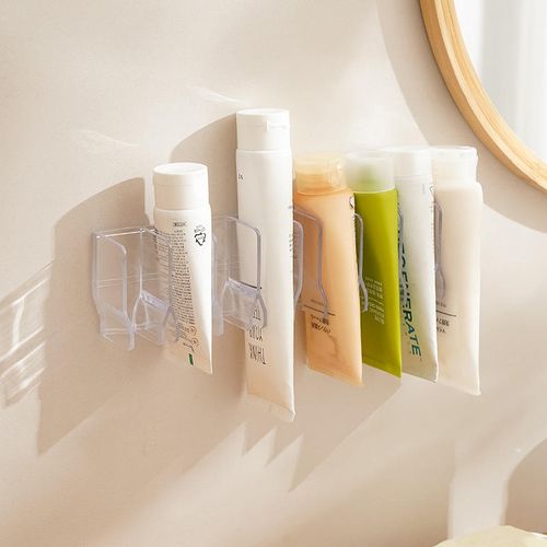 Facial Cleanser Storage Rack Cosmetics Organizer Holder Wall Mounted Toothpaste Storage Rack