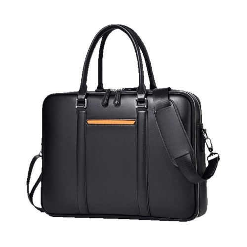 Large Capacity Multifunctional Briefcase for Men Advanced Sense Waterproof Business Laptop Bag PU Leather Office Computer Bag