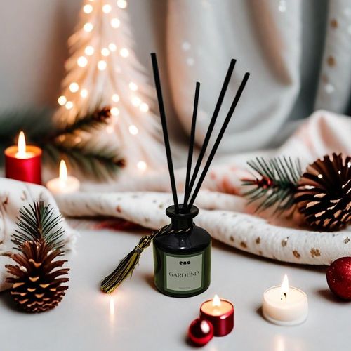 Christmas Sales ENO Black Classic 50ml Gardenia Bloom Fragrance Home Floral Scent Aroma Reed Diffuser Sets Packaging for Home