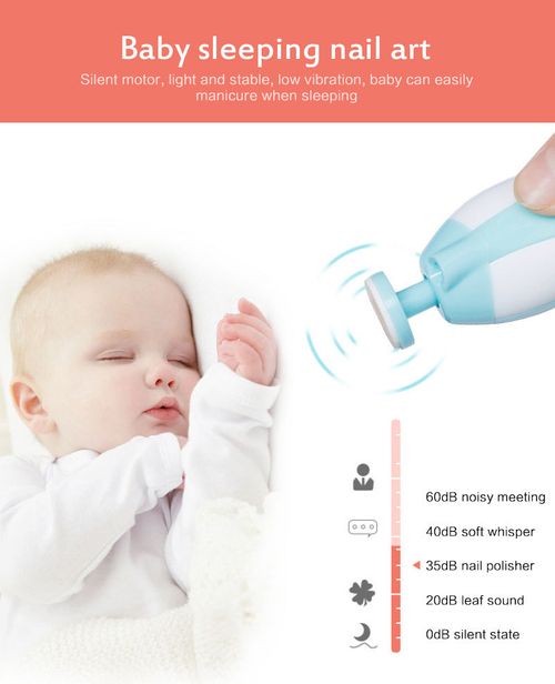Premium LED Baby Nail Trimmer Set– Safe & Quiet Electric File with Light