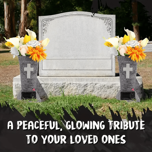 Solar Cemetery Grave Vase