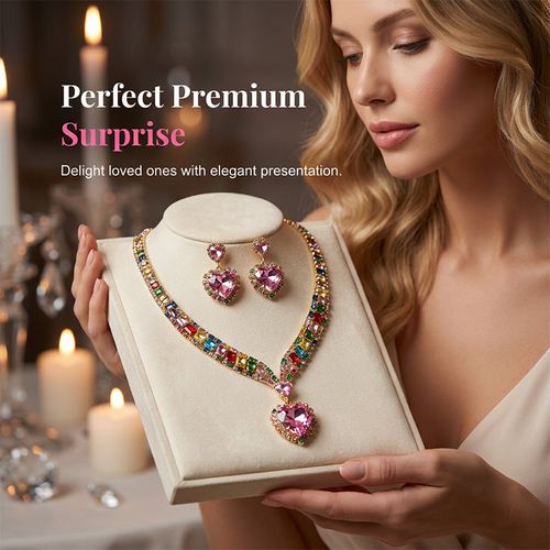 Heart Necklace & Earring Set