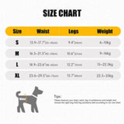 KUTKUT Dog Sling for Medium Dogs Hind Leg Support to Help Rehabilitate The Hind Limbs of Elderly Dogs with Weak Hind Legs Disabilities and Injuries Dog Harness Helps Arthritis ACL Recovery -