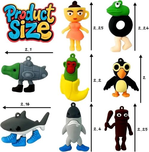 24PCS  Action Figures | DIY Keychain Accessories | Perfect Christmas Gifts