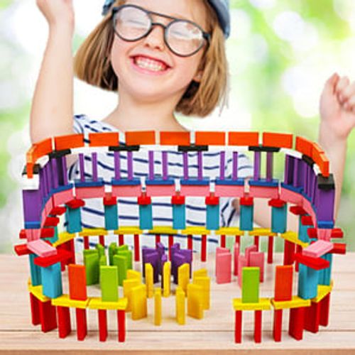 Dominoes Automatic Domino Train Educational Toy