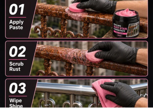 Railing Rust Stain Cleaner Paste