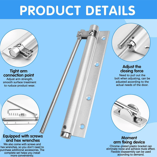 Automatic Door Self-Closing Hinge
