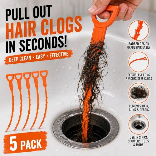 Clears clogs in sinks, tubs & pipes fast