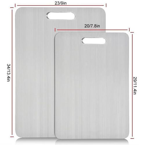 49% OFF-Stainless Steel Double Sided Chopping Board