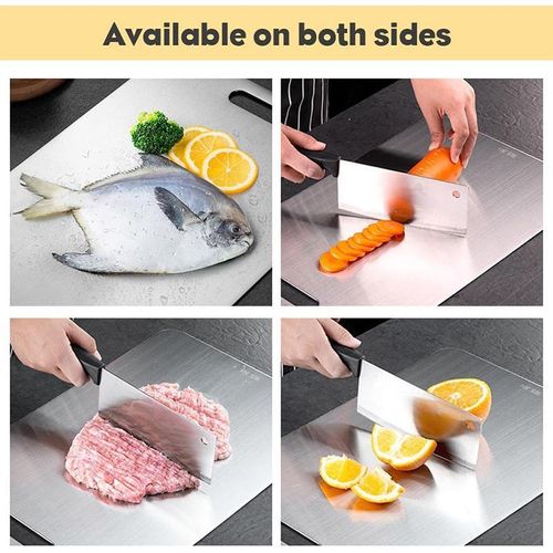 49% OFF-Stainless Steel Double Sided Chopping Board