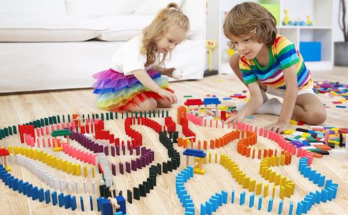 Dominoes Automatic Domino Train Educational Toy