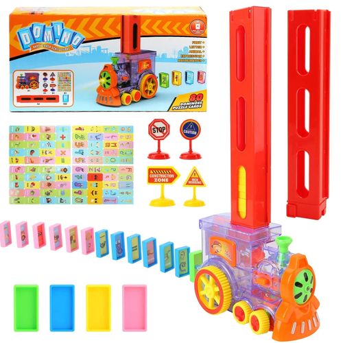 Dominoes Automatic Domino Train Educational Toy
