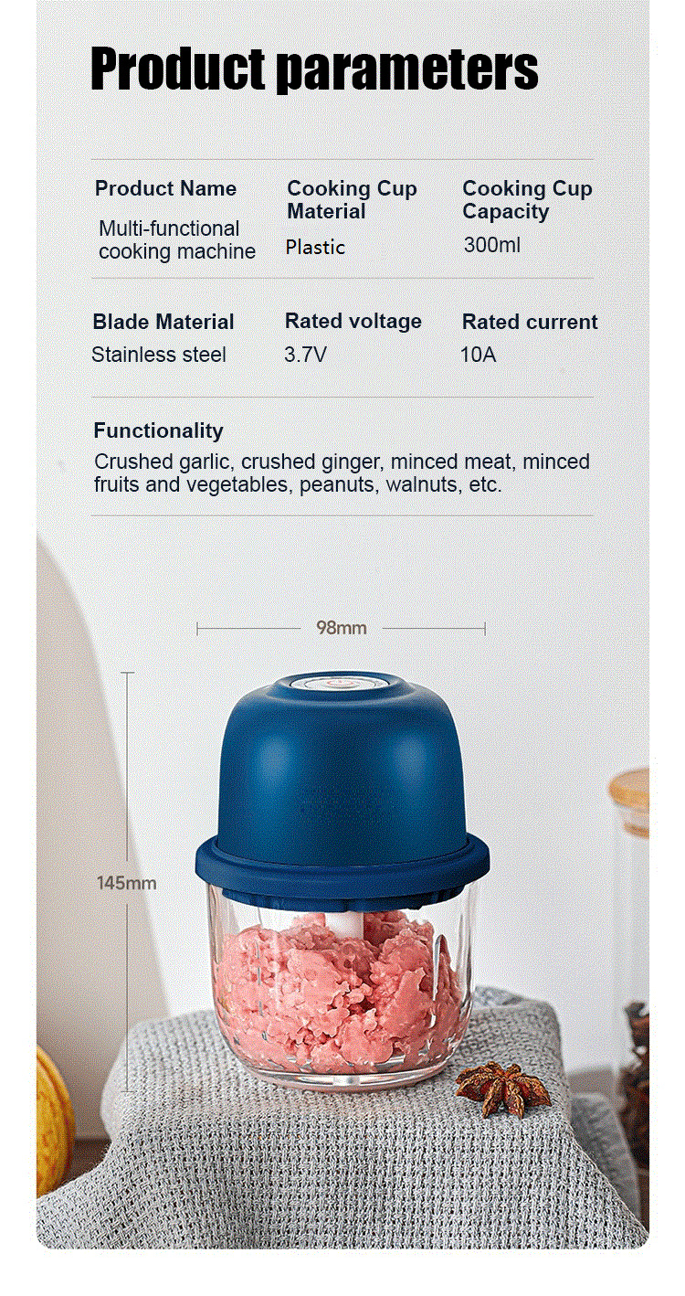 Multifunctional Mini Electric Garlic Chopper