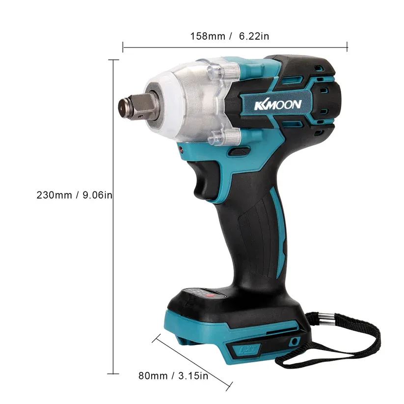 Electric Wrench + 2 Batteries + 13 Pcs  Impact Wrench Hex Socket Driver Bit Set