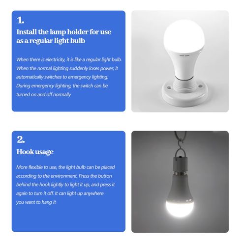 Emergency Rechargeable Bulb
