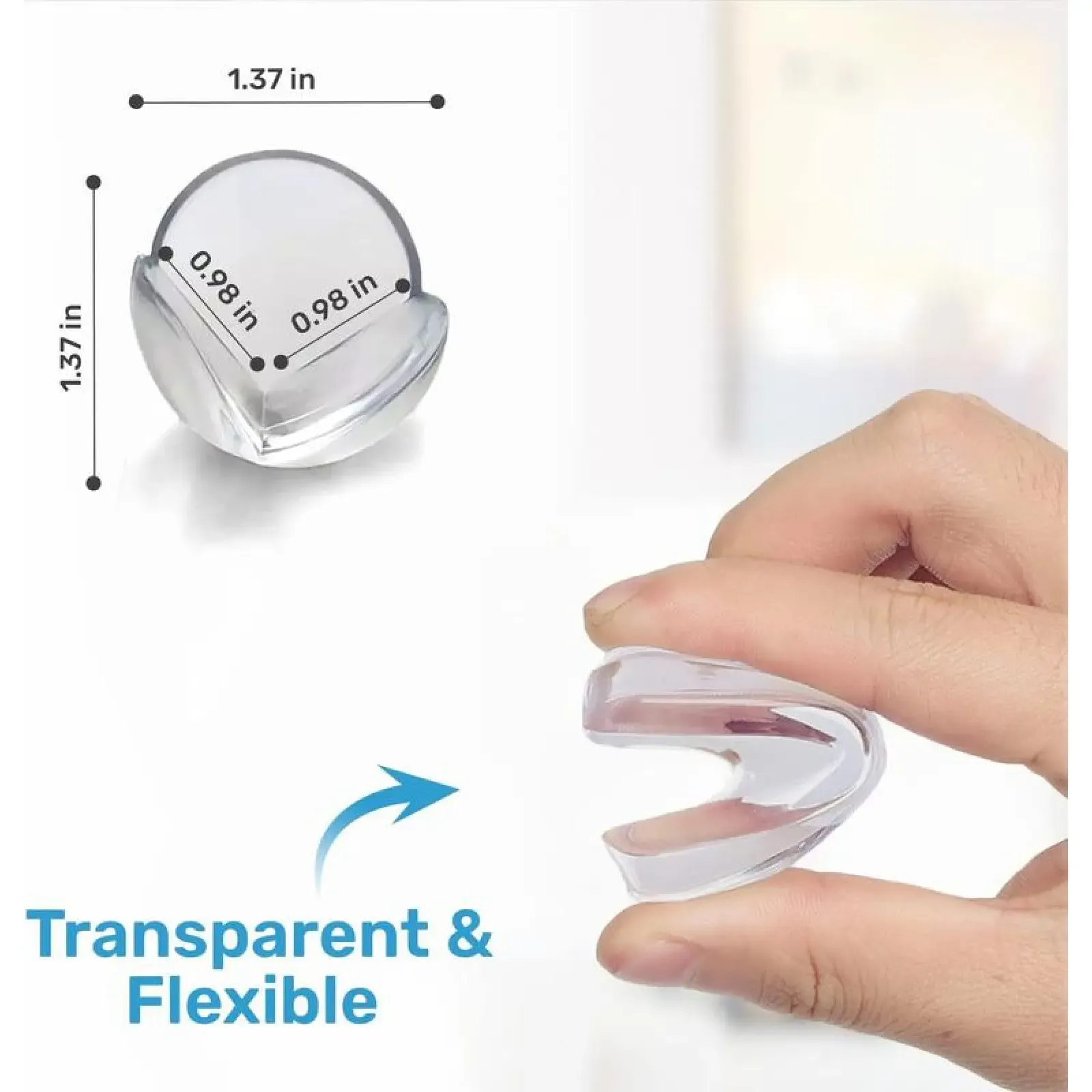16-Piece Set of Corner Guards – Transparent, soft, and self-adhesive, provides safety protection against bumps and knocks for children.