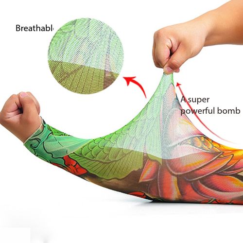 8-Piece Set (Size L) Ice Silk Full-Arm Sun Protection Sleeves—breathable and comfortable, ideal for running, fishing, and cycling, offering an ultra-cool experience for outdoor activities.