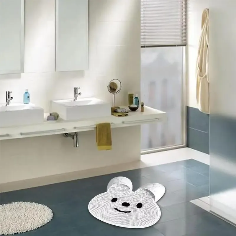 Rabbit-Shaped Silicone Foot Cleaning Brush (1-Pack) — Non-Slip Massage Mat & Gentle Exfoliating Bath Brush,Home Care Bathroom & Shower Accessory,Shower Floor Mat