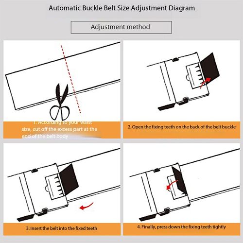 New Men's Alloy Automatic Buckle Ratchet Belt-Versatile smooth-finish design, can be trimmed to your perfect length.