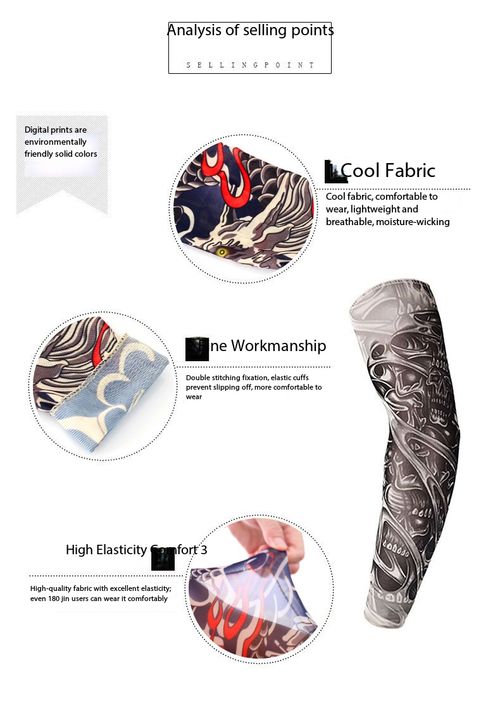 8-Piece Set (Size L) Ice Silk Full-Arm Sun Protection Sleeves—breathable and comfortable, ideal for running, fishing, and cycling, offering an ultra-cool experience for outdoor activities.