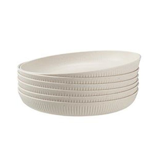 18-Piece Wheat Straw Dinnerware Set—Sturdy, durable, shatter-resistant, and reusable, includes cups, plates, and bowls, dishwasher and microwave safe.
