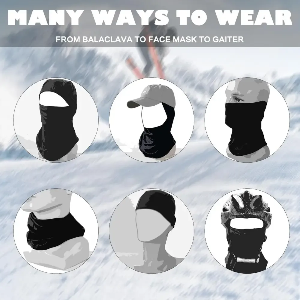 2-Pack,UV-protective ice-silk balaclava with adjustable opening and full-coverage design. an ideal gift for birthdays or Father's Day. Full-face sun-protection mask for cycling and motorcycling—essential riding and protective gear.