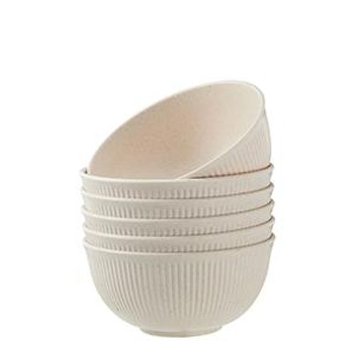 18-Piece Wheat Straw Dinnerware Set—Sturdy, durable, shatter-resistant, and reusable, includes cups, plates, and bowls, dishwasher and microwave safe.