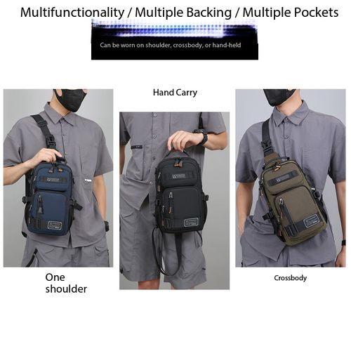 Men's Outdoor Multifunctional Sling Chest Bag – Large Capacity, Waterproof, and Portable