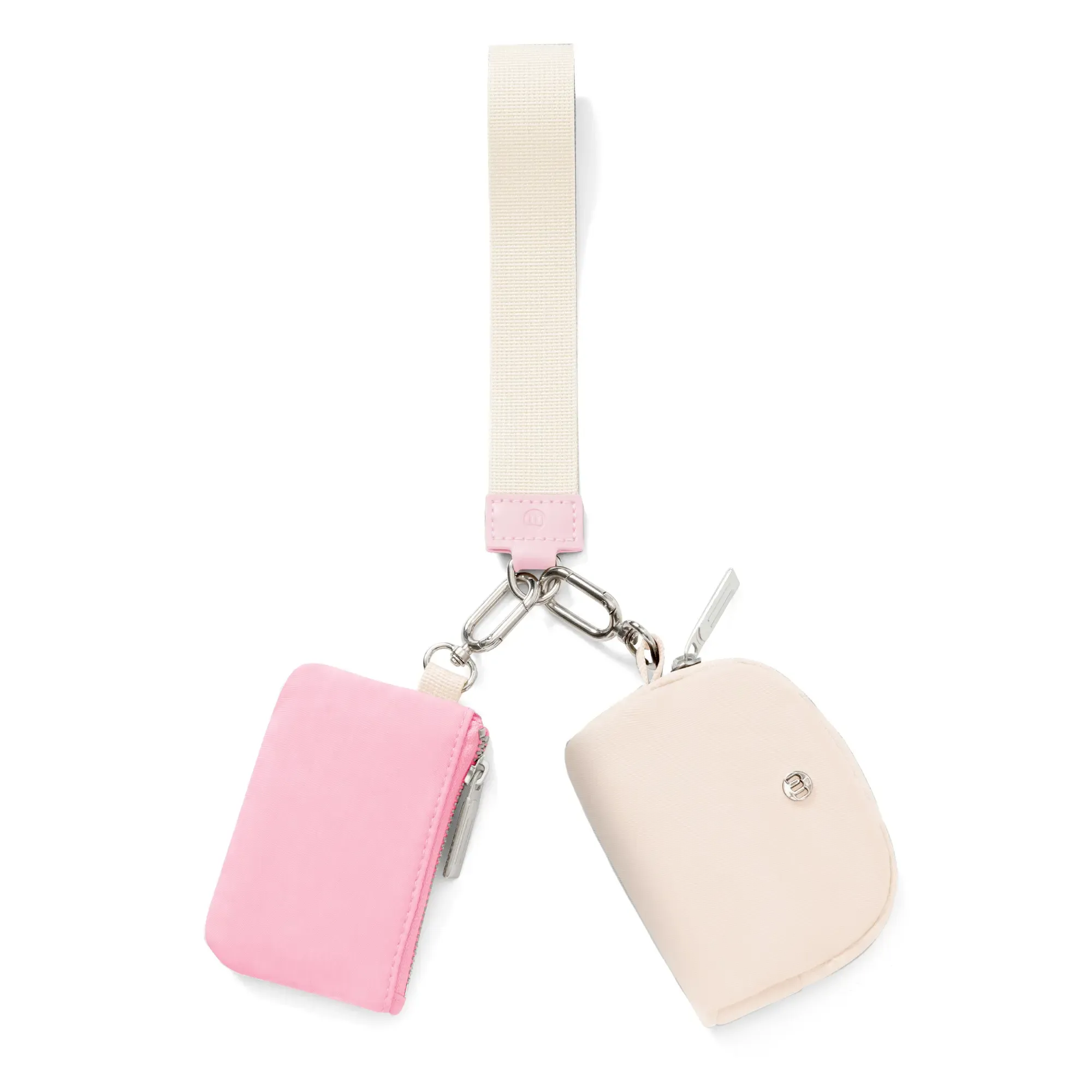 MEXS Mini Zip Around Wristlet Wallet for Women Dual Pouch Wristlet Portable Coin Purse Mini Women Coin Pocket
