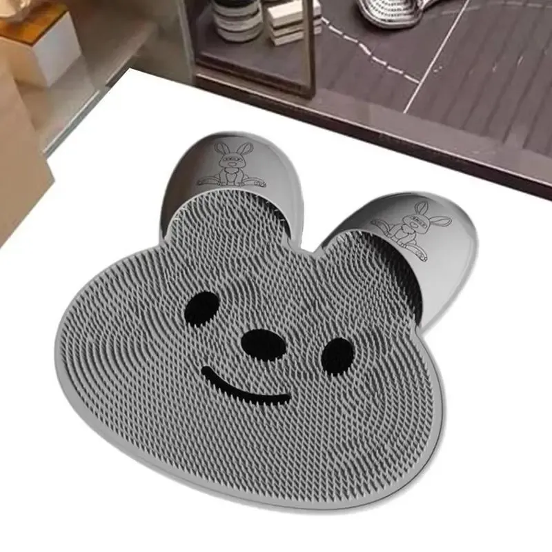 Rabbit-Shaped Silicone Foot Cleaning Brush (1-Pack) — Non-Slip Massage Mat & Gentle Exfoliating Bath Brush,Home Care Bathroom & Shower Accessory,Shower Floor Mat