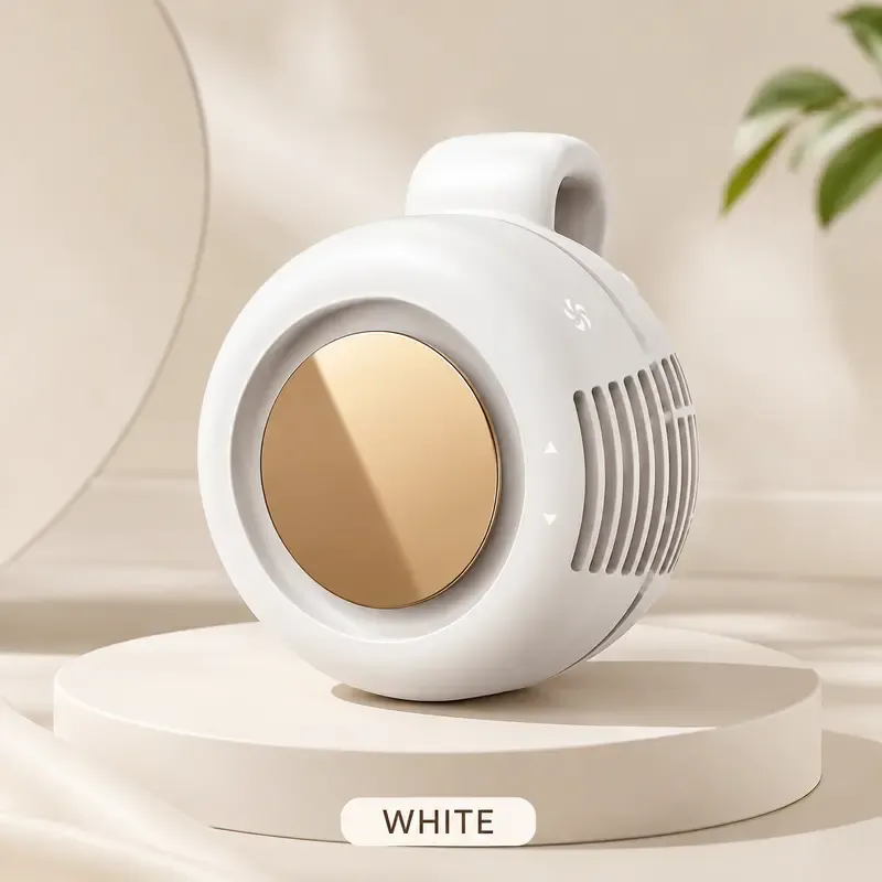 Portable Silent Mini Bladeless Fan - Rechargeable 3-SSpeed Waist Clip Hands-Free Portable USB & Mobile Fan for Phone Cooling, Outdoor Travel Heat Relief, Bladeless Airflow, Portable Fans