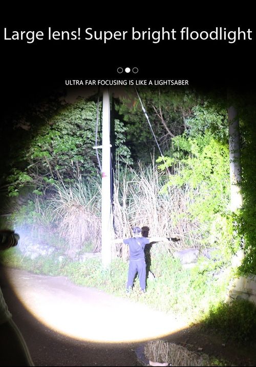 2-in-1 Strong Flashlight (Power Bank),Digital display of power,Rechargeable,Zoomable,X4Waterproof, Adjustable Brightness Flash Light for Outdoor, Emergency, Camping Accessories,Black BackToSchool