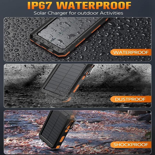 Multifunctional solar or USB rechargeable outdoor camping flashlight (featuring a compass and smart indicator light)—an ideal choice for home use, work, and travel adventures.