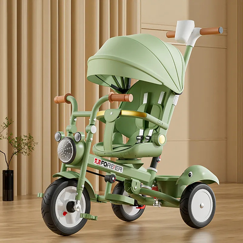 Children's tricycle, baby stroller 1-5-year-old infant and toddler bicycle, music stroller, three-in-one stroller for walking kids