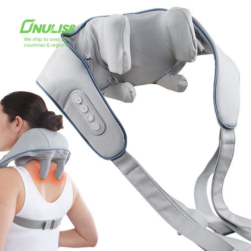 Heated electric neck massager, finger pressure neck and shoulder massager, car neck and back body massager with heating