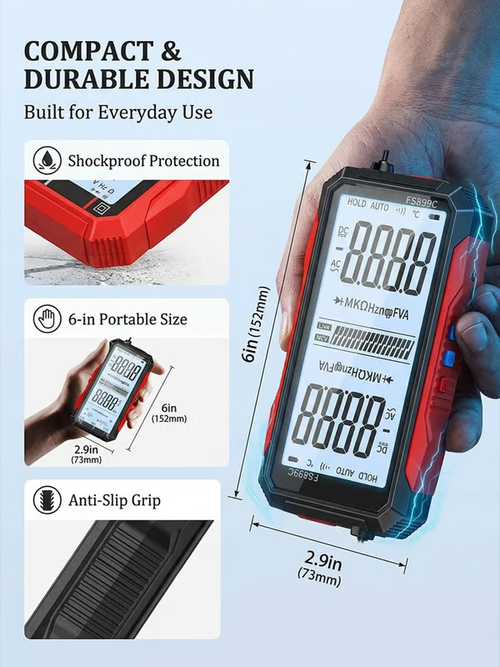 USB Rechargeable Digital Multimeter