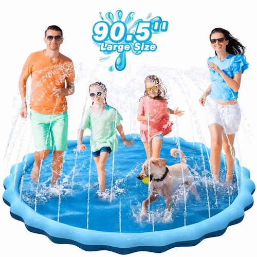 PVC inflatable water spray mat for children, outdoor water spray mat, portable folding toy