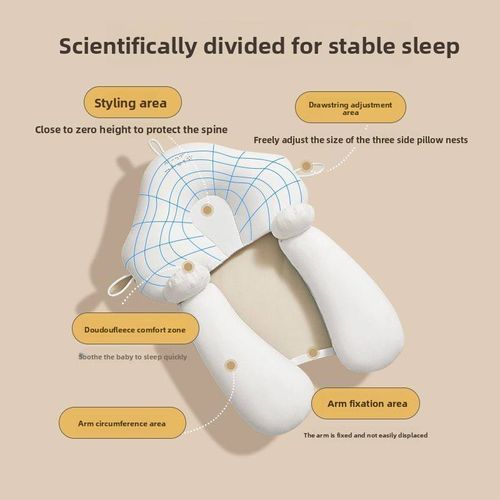 Best-selling cartoon pattern baby shaper to correct head shape, newborn soothing and anti-Morrow reflex sleep safety gadget